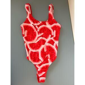 Primark womens one piece bathing suit red print size 6